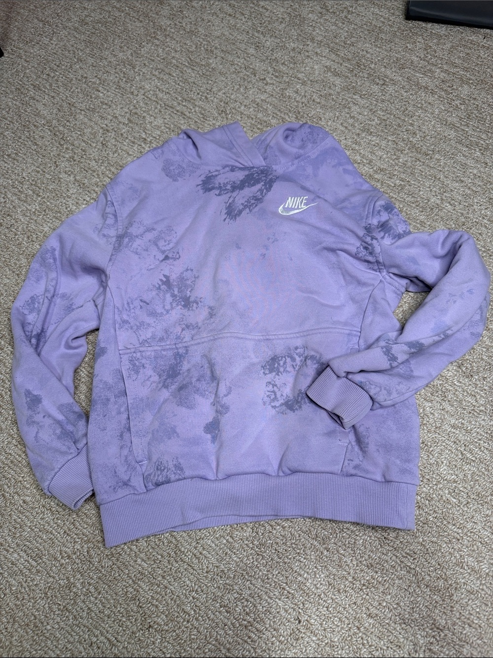 Nike KIDS Lavender Tie-Dye Pullover Sweatshirt